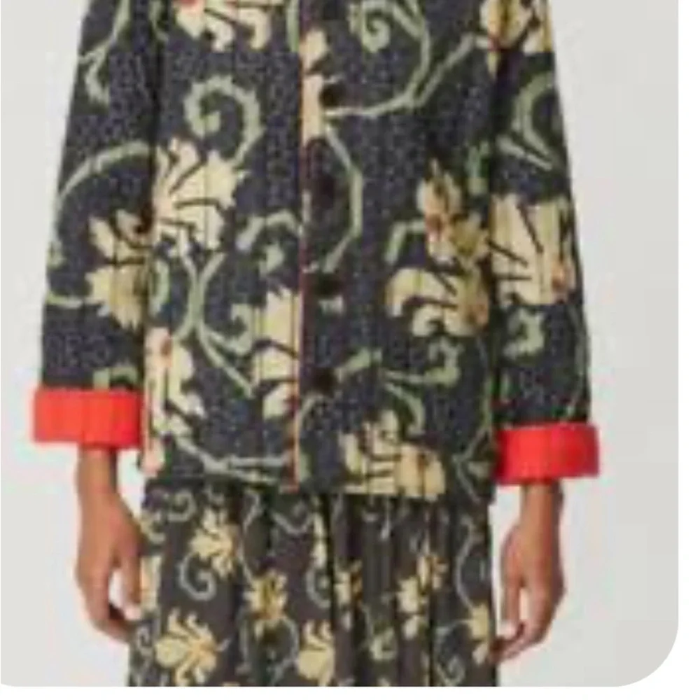 RHODE Black and Cream Floral Jacket
